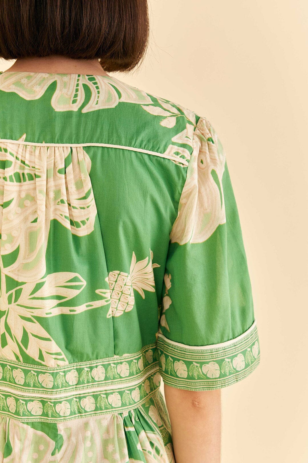 farm rio monstera jumpsuit Green Lace Monsteras Jumpsuit – FARM Rio