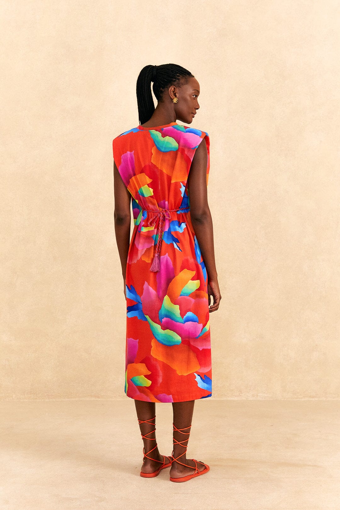 colorful t shirt dress Red Ombre Chita T-Shirt Dress FARM Rio