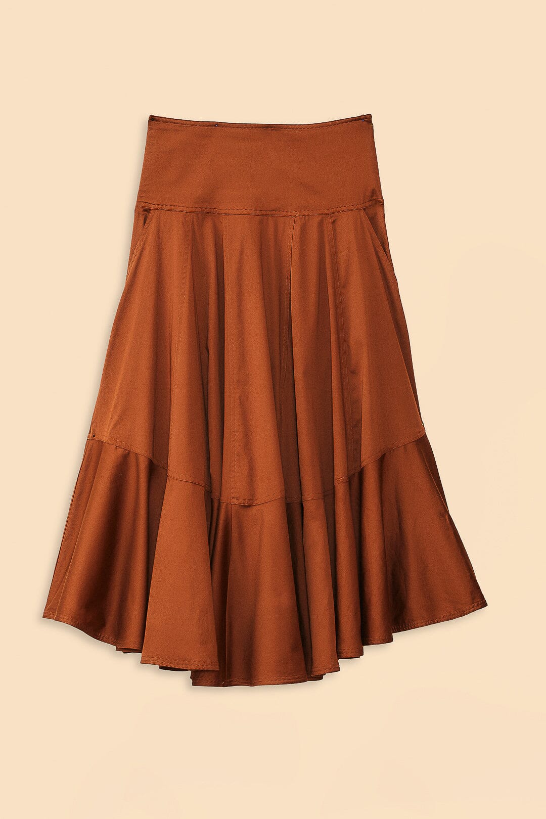 Ruffle pleated maxi clearance skirt