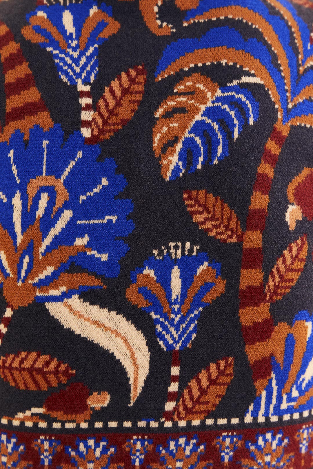 Top court à manches longues en tricot avec écharpe Blue Nature Beauty