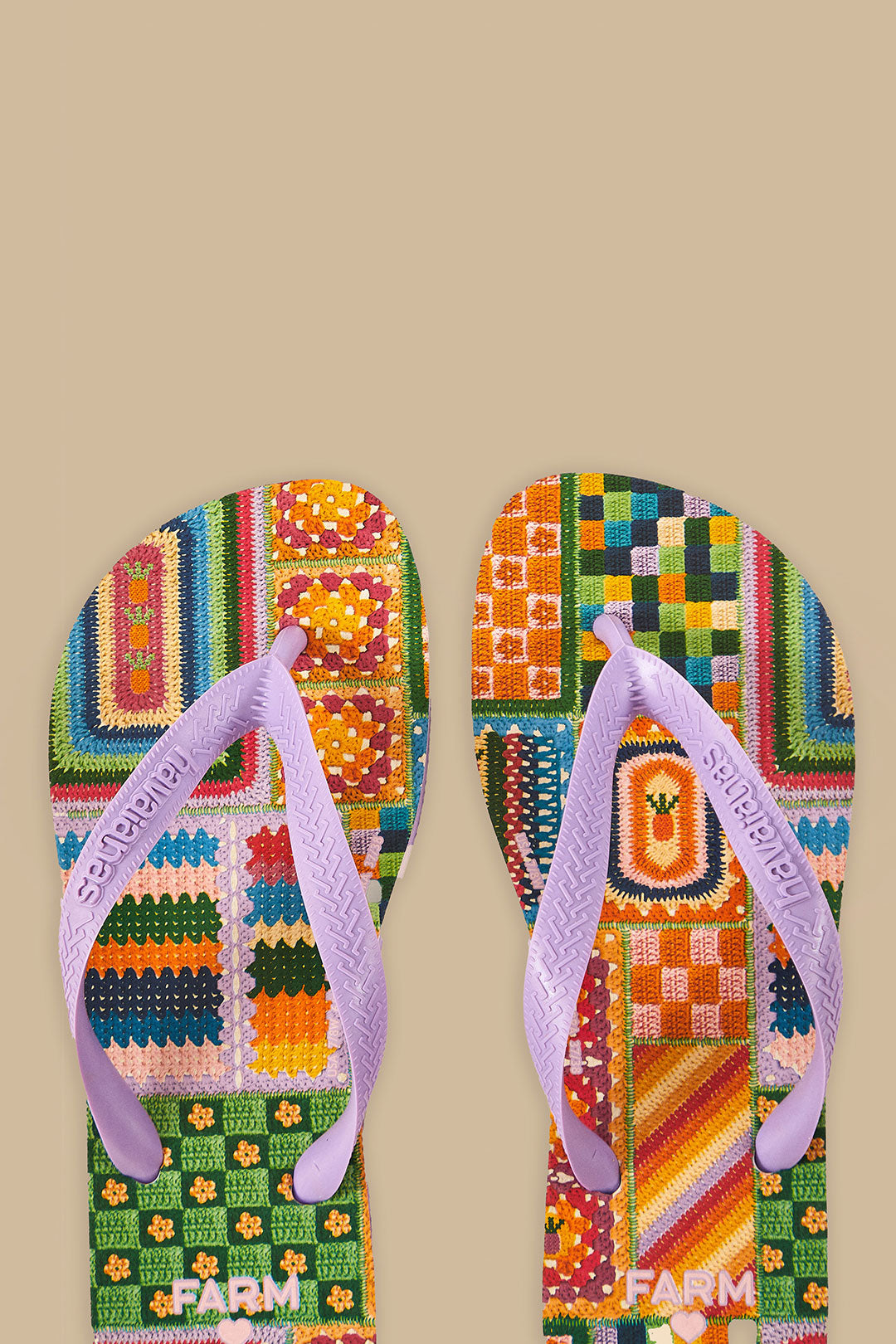 Sandales Havaianas en crochet mélangé