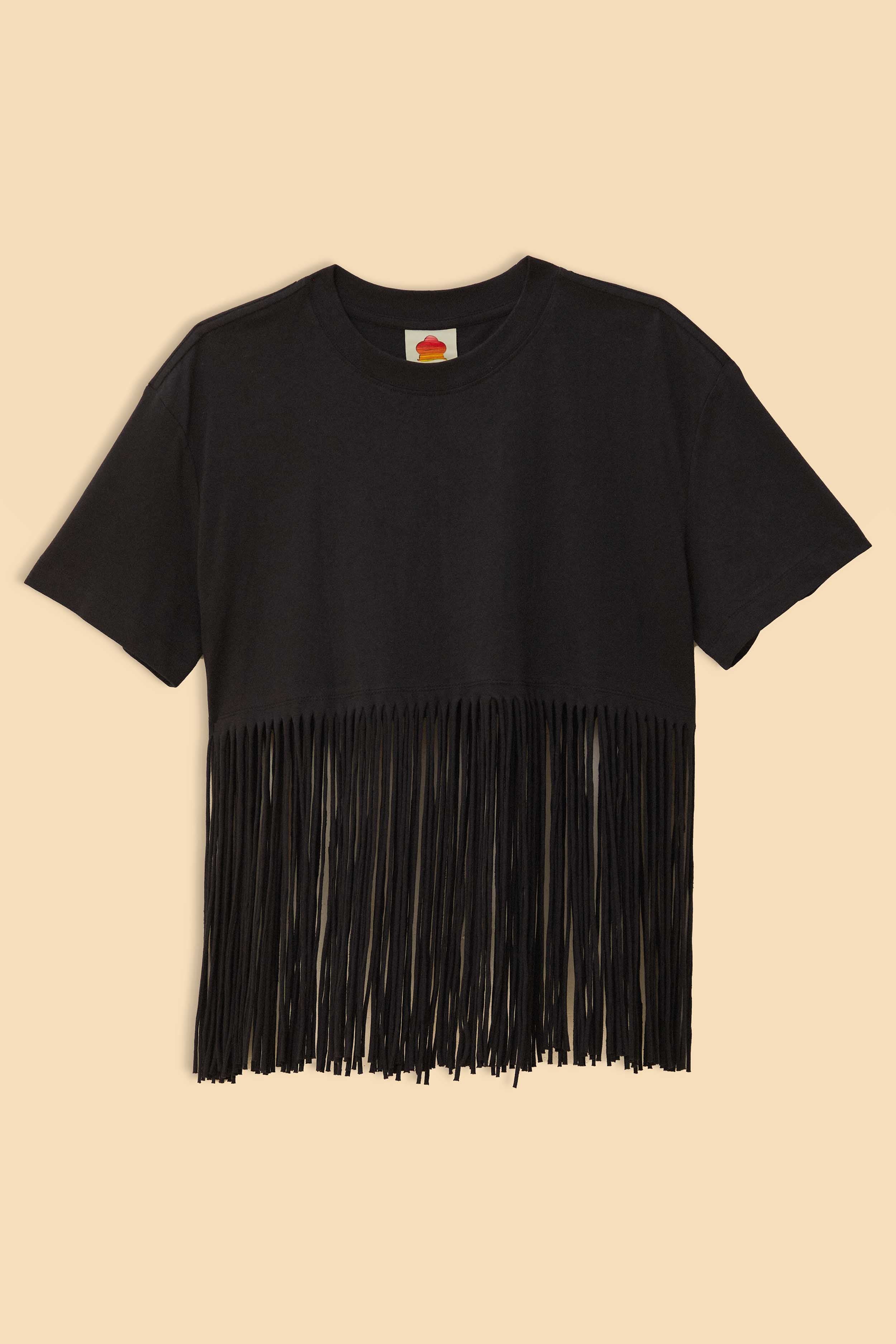 Fringed cotton top