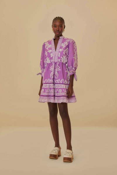 Lilac Sweet Garden Mini Dress – FARM Rio
