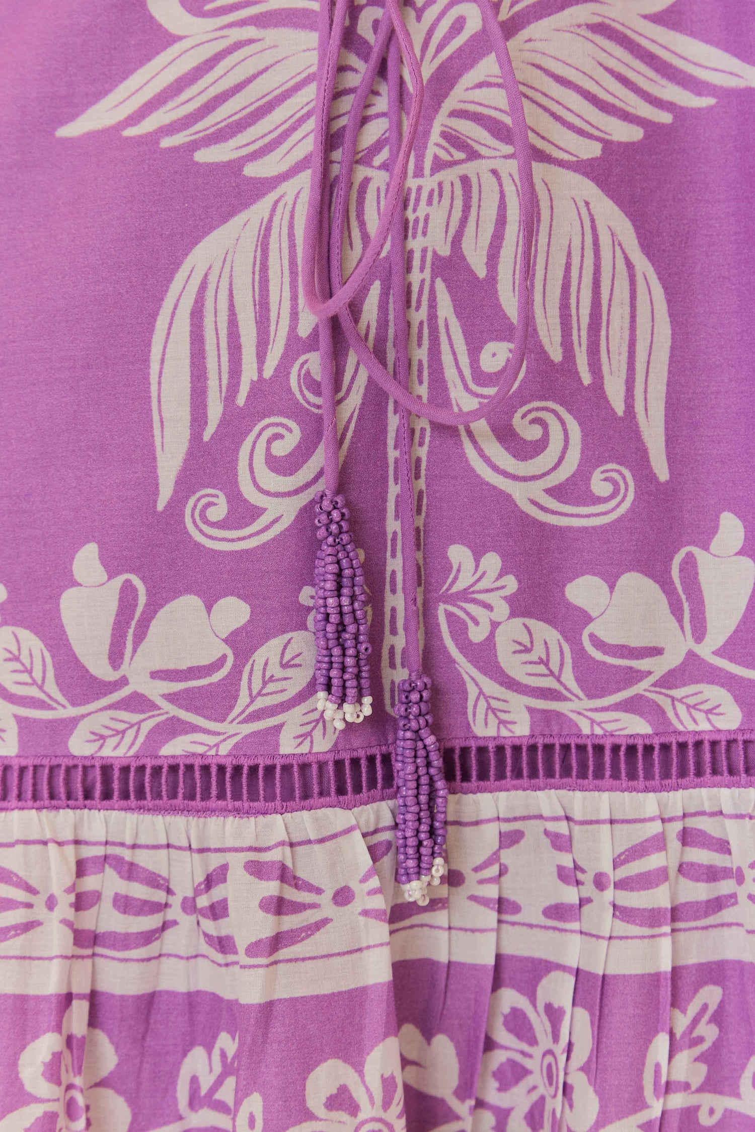 Lilac Sweet Garden Mini Dress FARM Rio Lilac Sweet Garden Mini Dress FARM Rio