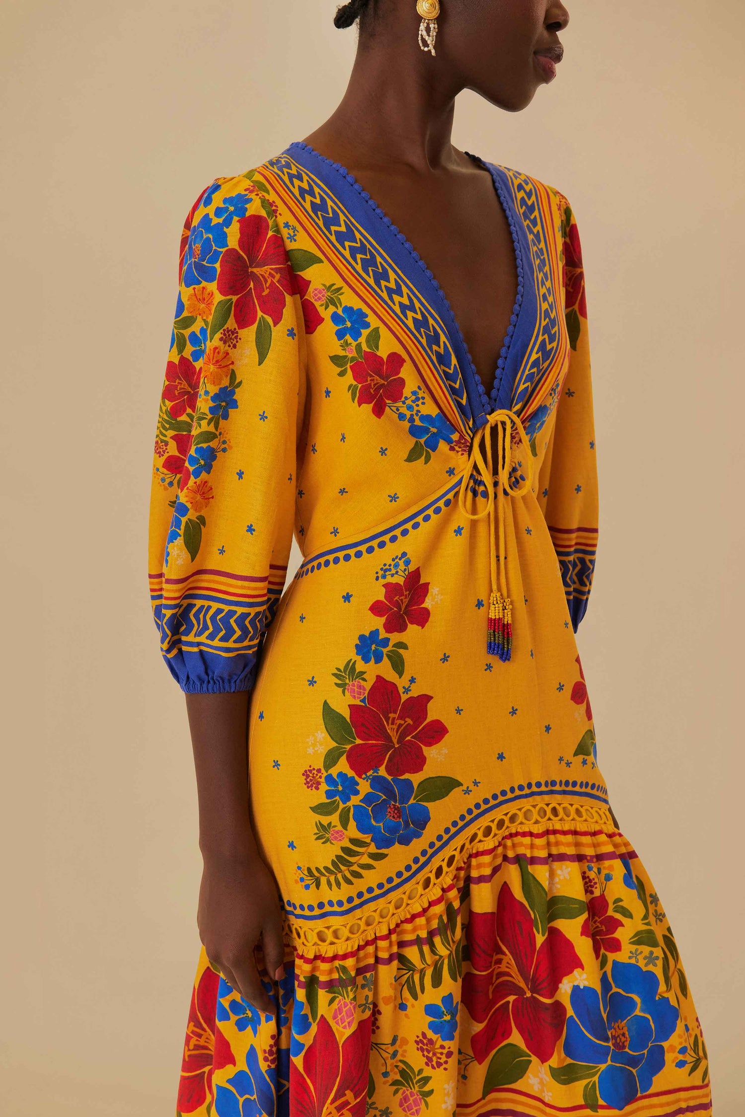 Yellow Floral Yard Maxi Dress – FARM Rio Yellow Floral Yard Maxi Dress – FARM Rio