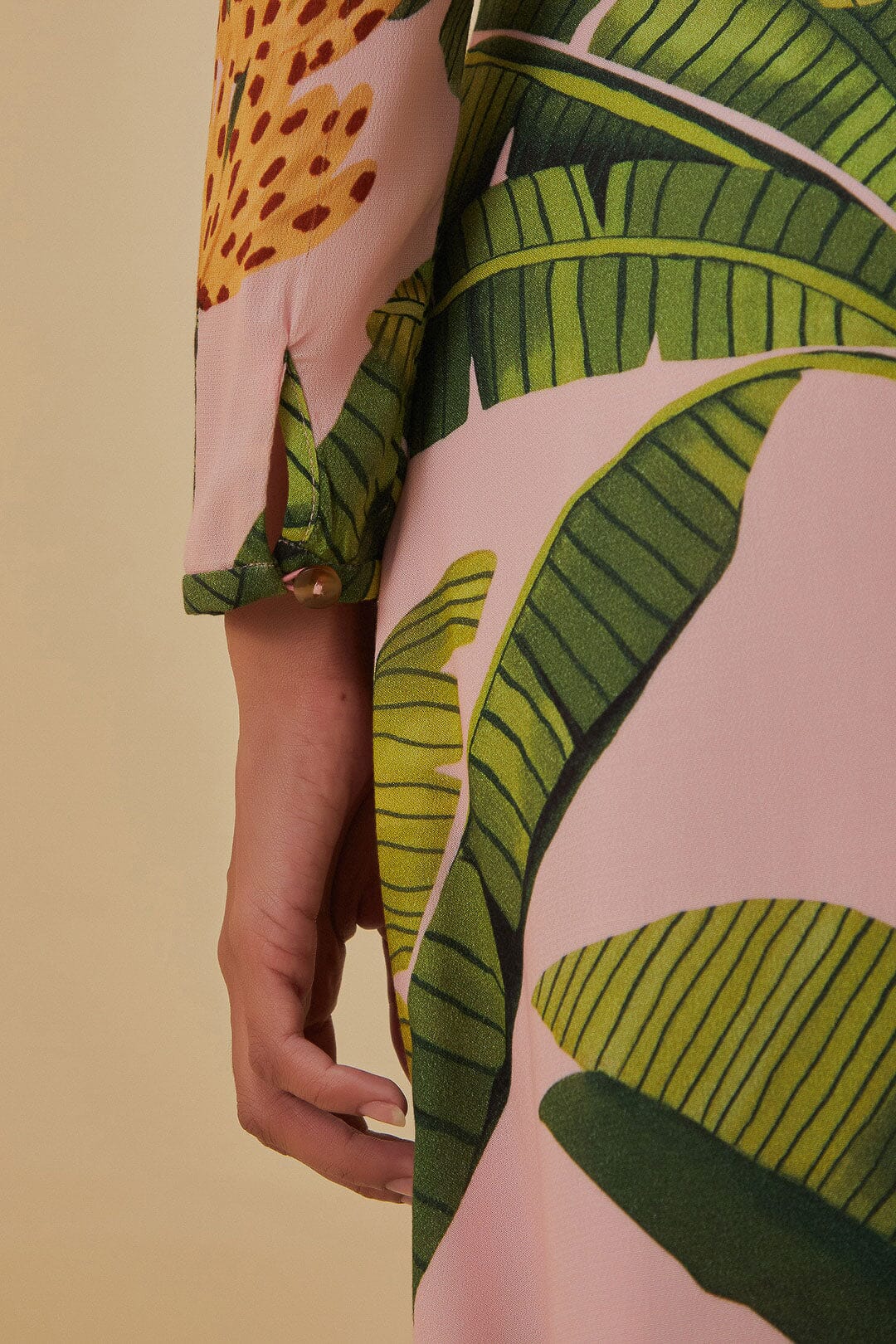 farm rio pink leaves maxi dress Pink Banana Leaves Sleeveless Maxi Dress FARM Rio