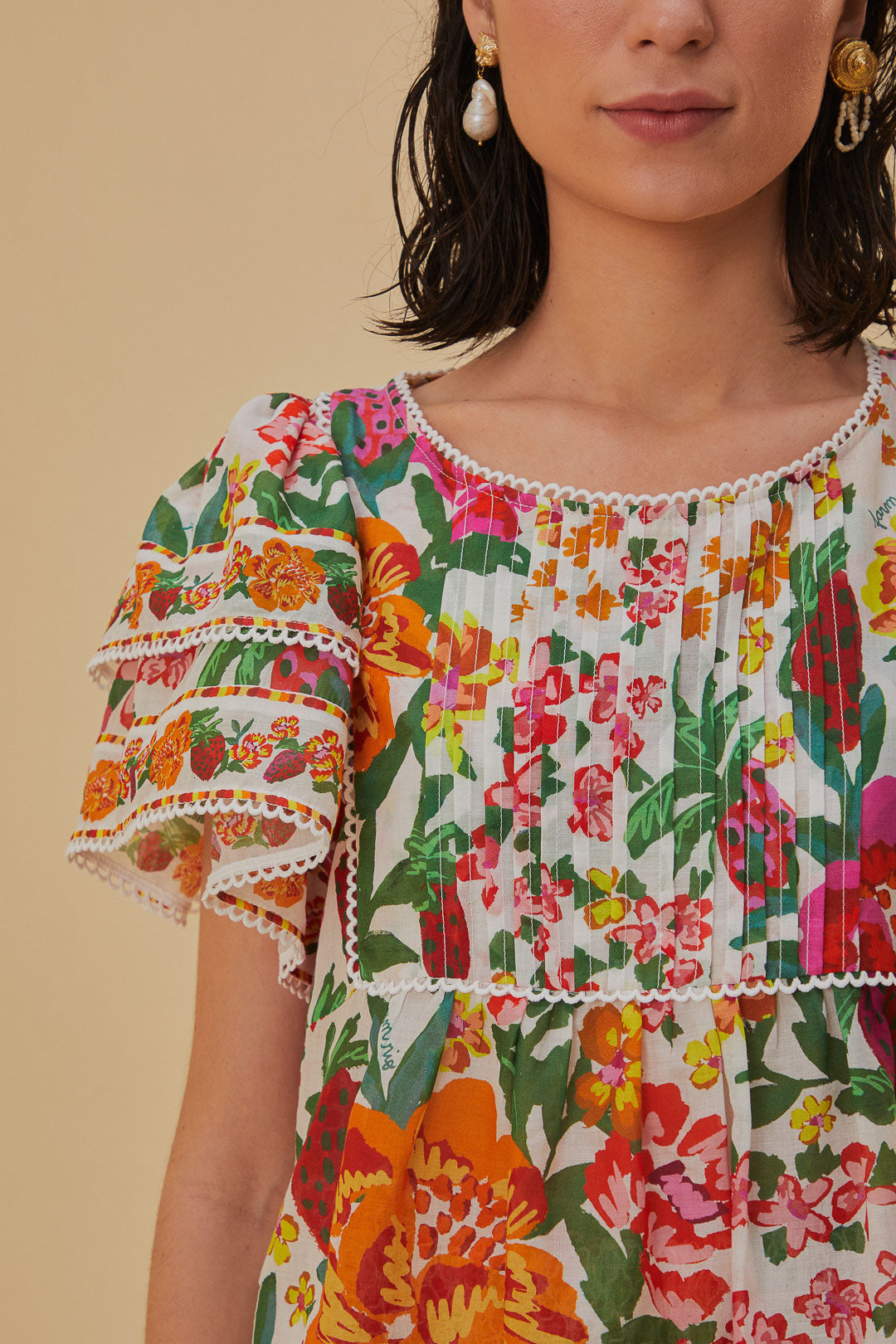 Off-White Flowerful Sketch Blouse