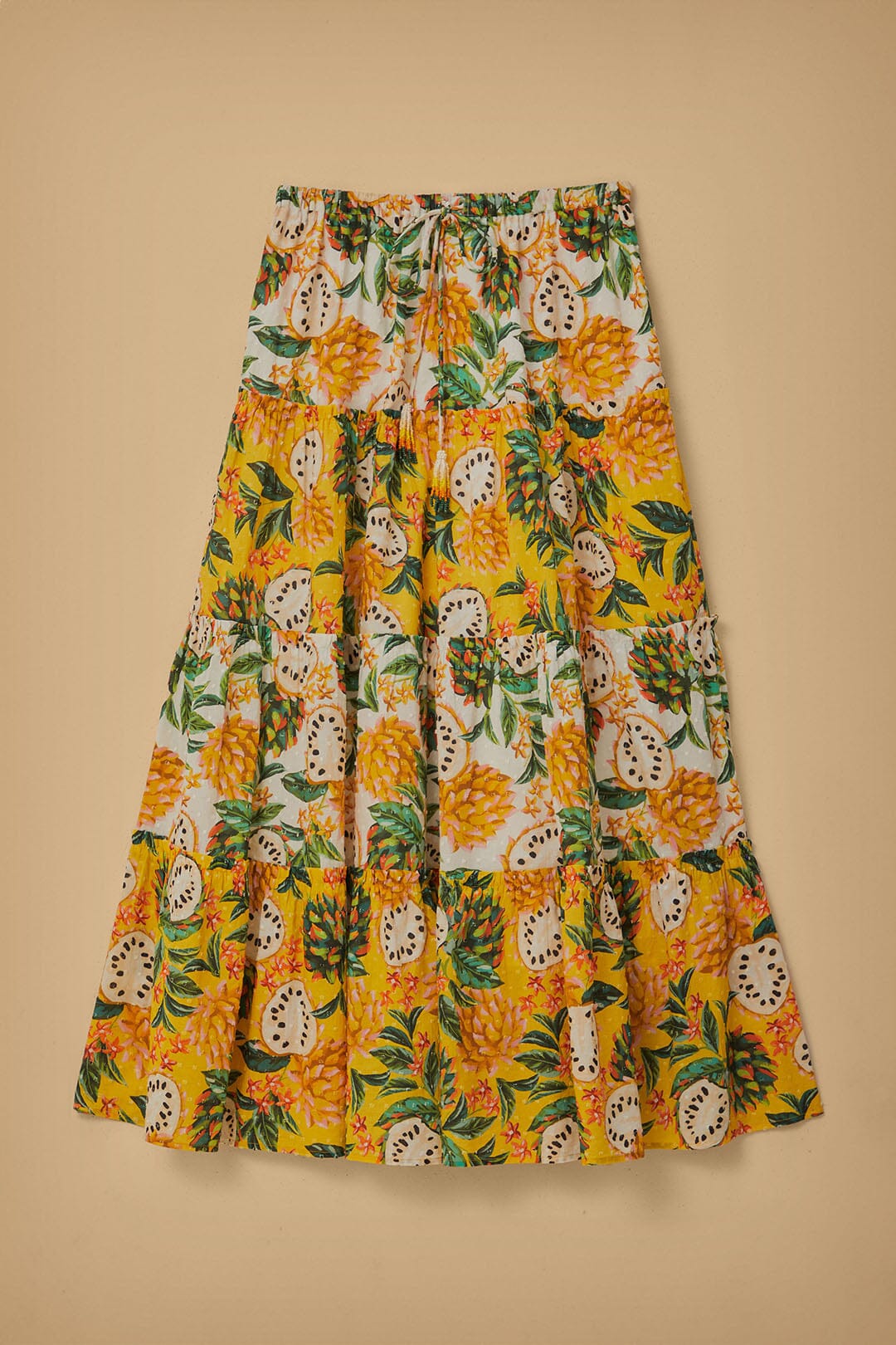 Mixed Biriba Maxi Skirt