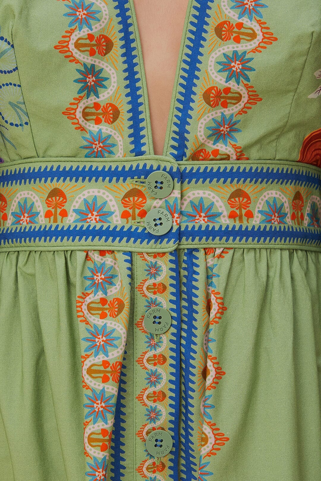 Green Bright Yard Maxi Dress FARM Rio Green Bright Yard Maxi Dress FARM Rio