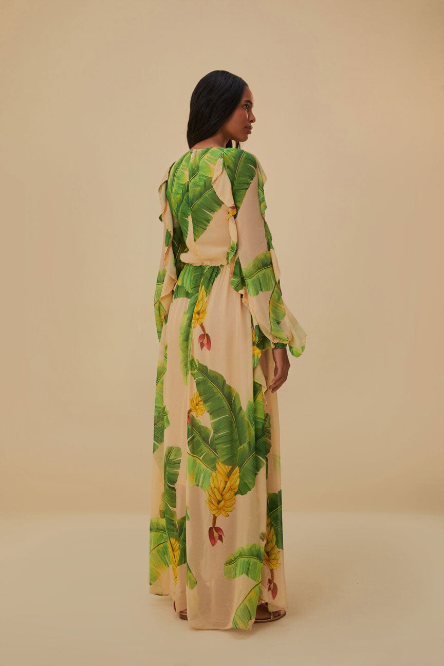 farm rio banana maxi dress Lilac Banana Forest Maxi Dress FARM Rio