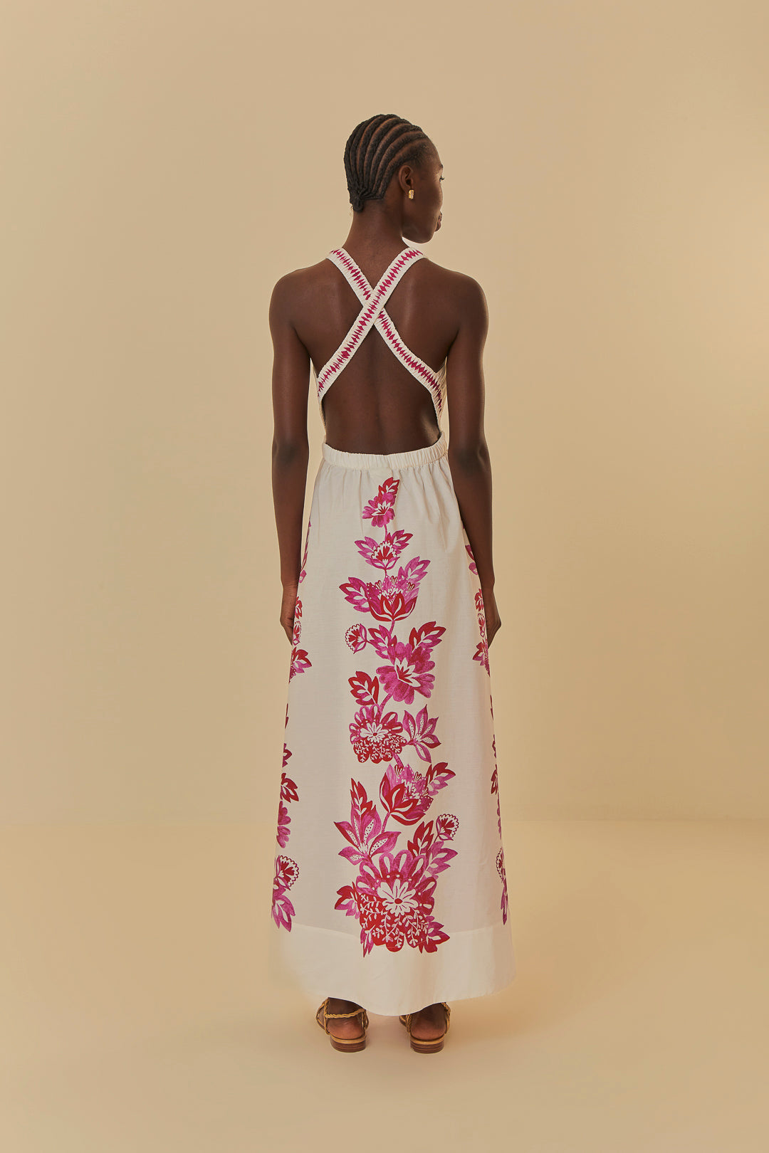 Off-White Flowerful Birds Maxi Dress