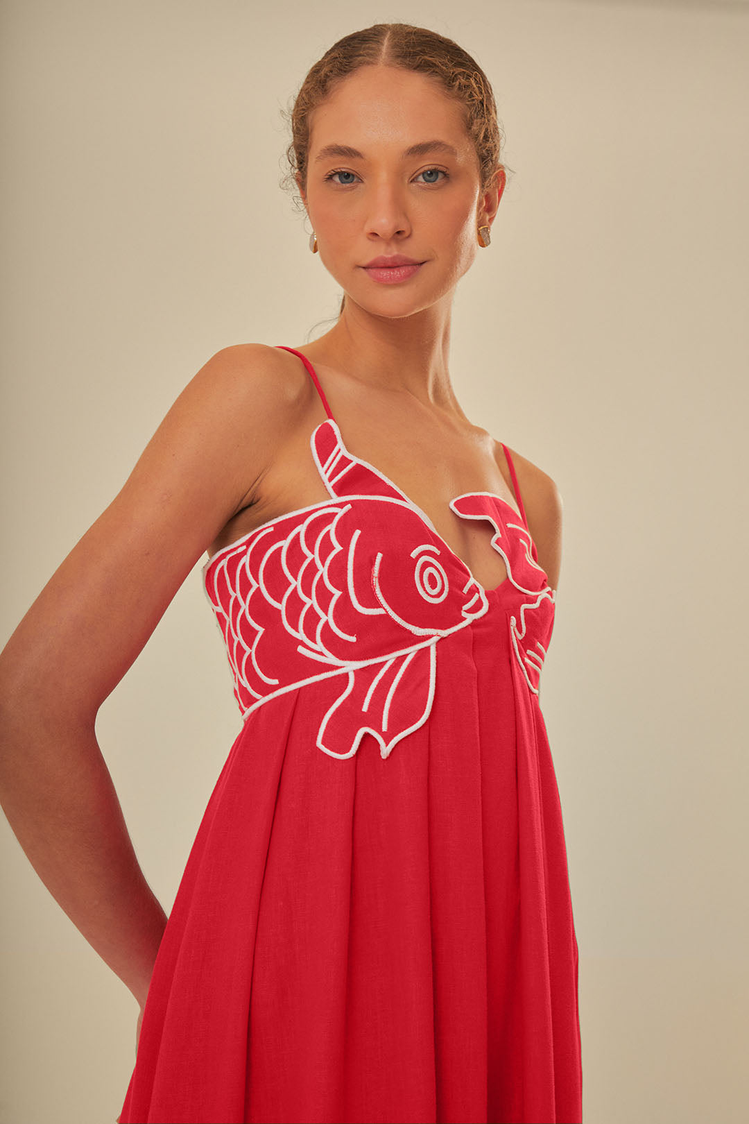 Maxi Fish Red Fish Top Maxi Dress – FARM Rio