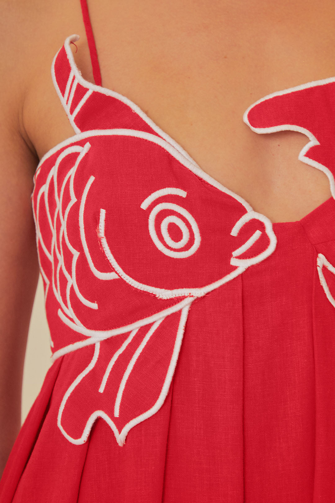 Red Fish Top Maxi Dress