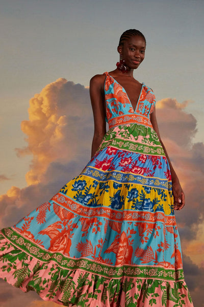 Mixed Lace Garden Midi Dress – FARM Rio