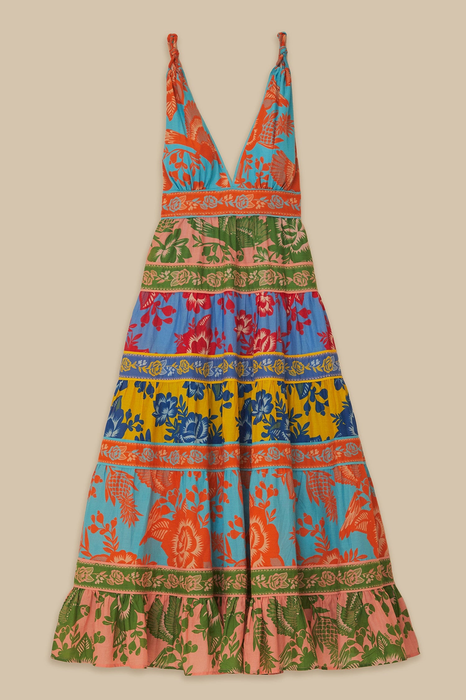 Mixed Lace Garden Midi Dress FARM Rio Mixed Lace Garden Midi Dress FARM Rio