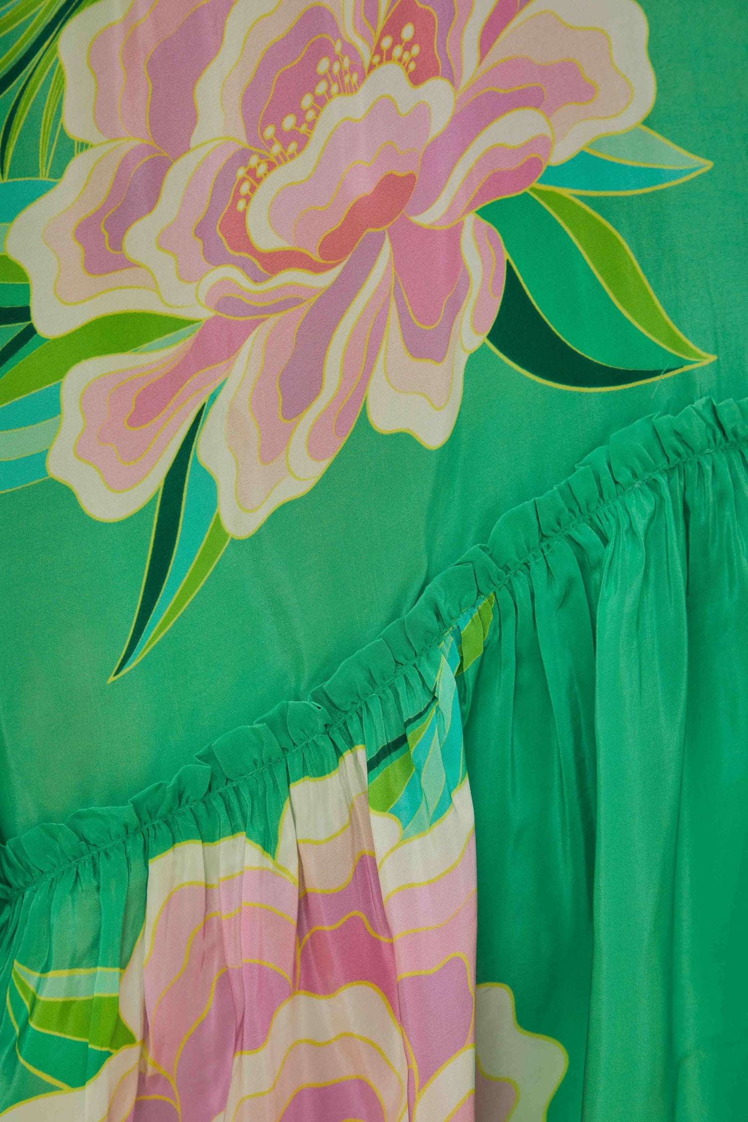 Green Floral Vibing Maxi Dress FARM Rio Green Floral Vibing Maxi Dress FARM Rio