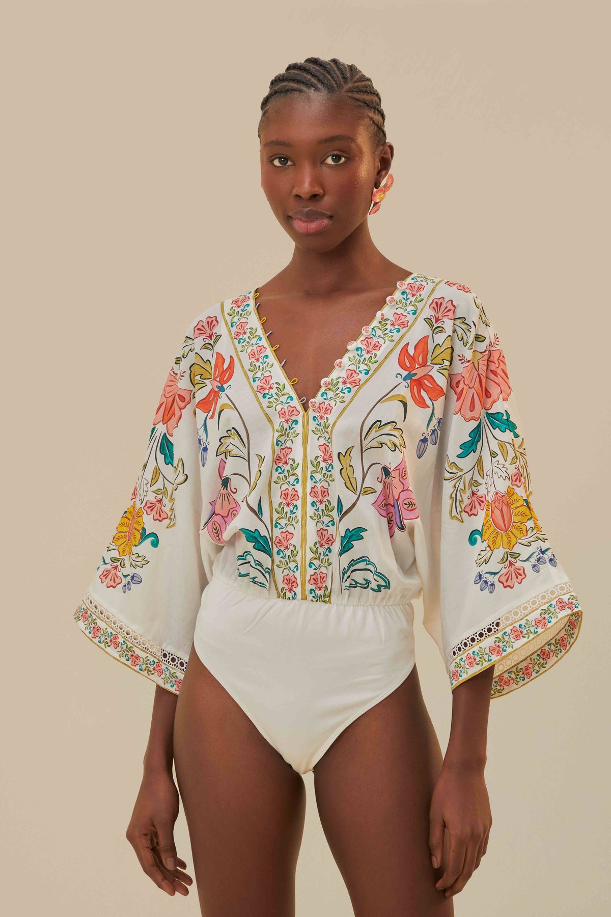 Off-White Insects Floral Bodysuit – FARM Rio