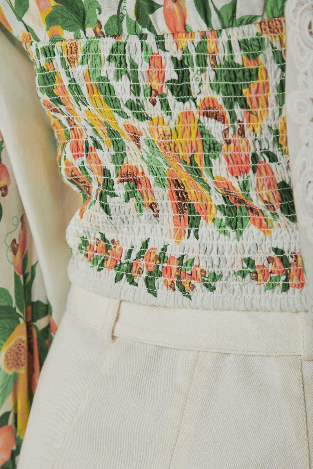 Blouse à salade de papaye blanc cassé