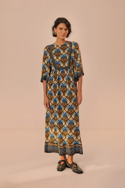 Beige Cocopalm Maxi Dress FARM Rio Beige Cocopalm Maxi Dress FARM Rio