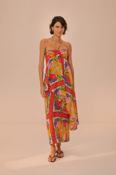 Sand Surreal Scarf Sleeveless Maxi Dress – FARM Rio