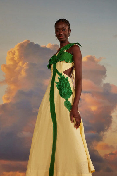 Palm Tree Cutwork Midi Dress – FARM Rio