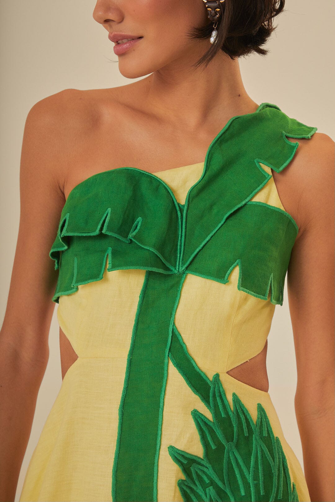 Palm Tree Cutwork Midi Dress FARM Rio Palm Tree Cutwork Midi Dress FARM Rio