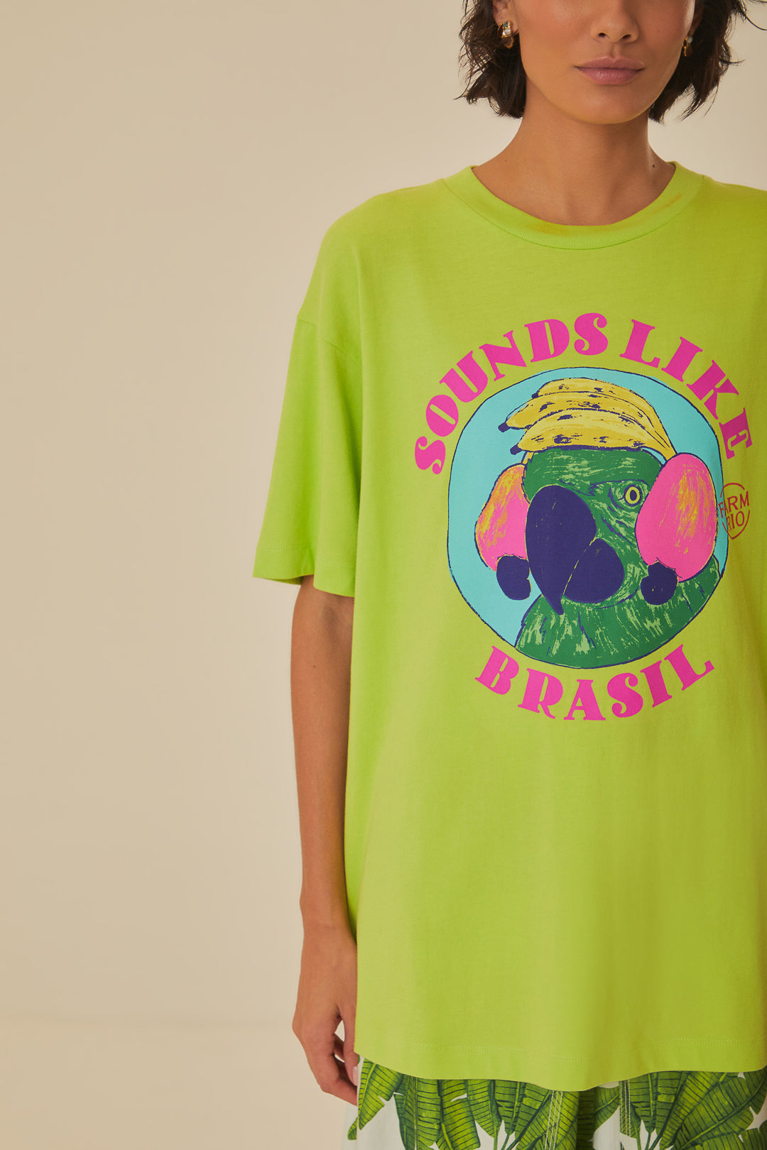 T-shirt en coton biologique vert Sounds Like Brasil