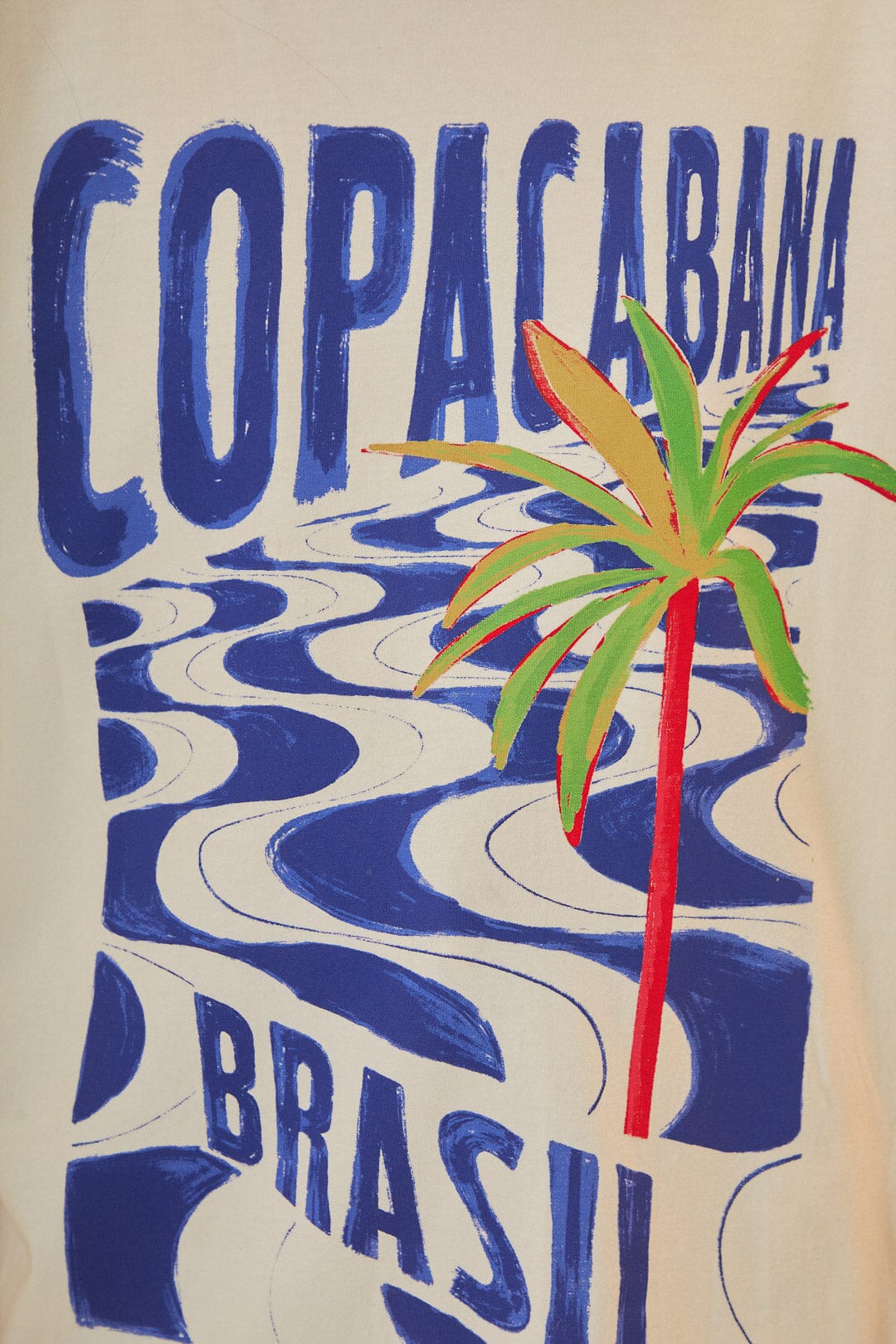 T-shirt décontracté en coton biologique Copacabana Off-White