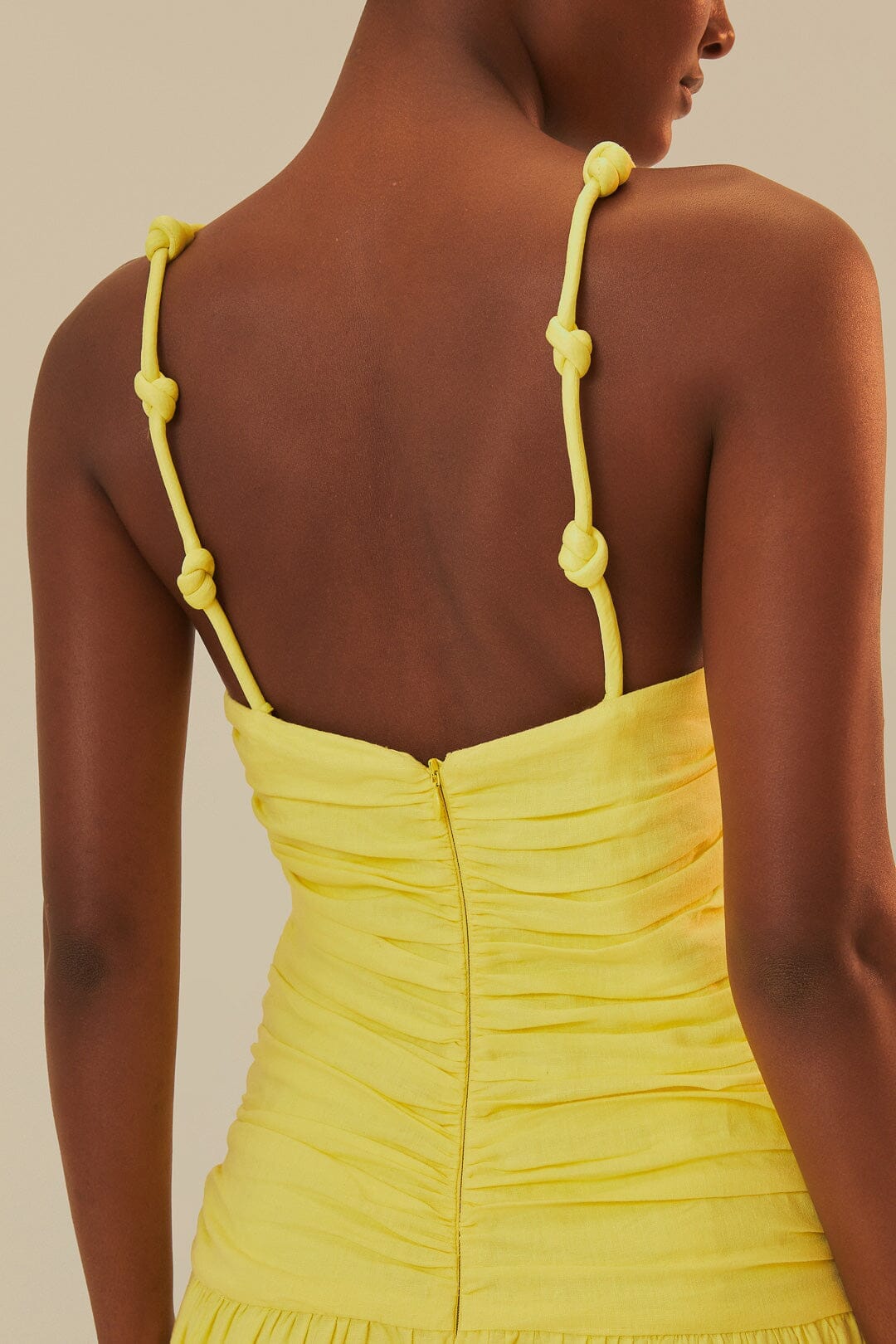 Yellow Cross Over Maxi Dress FARM Rio Yellow Cross Over Maxi Dress FARM Rio