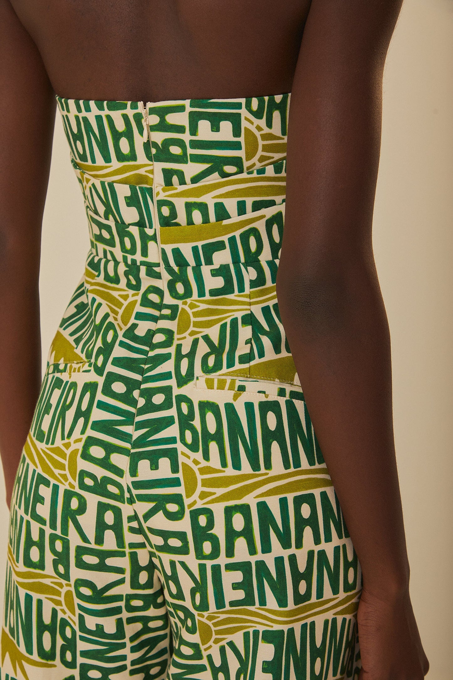 Combinaison sans bretelles Off-White Banana Typographie