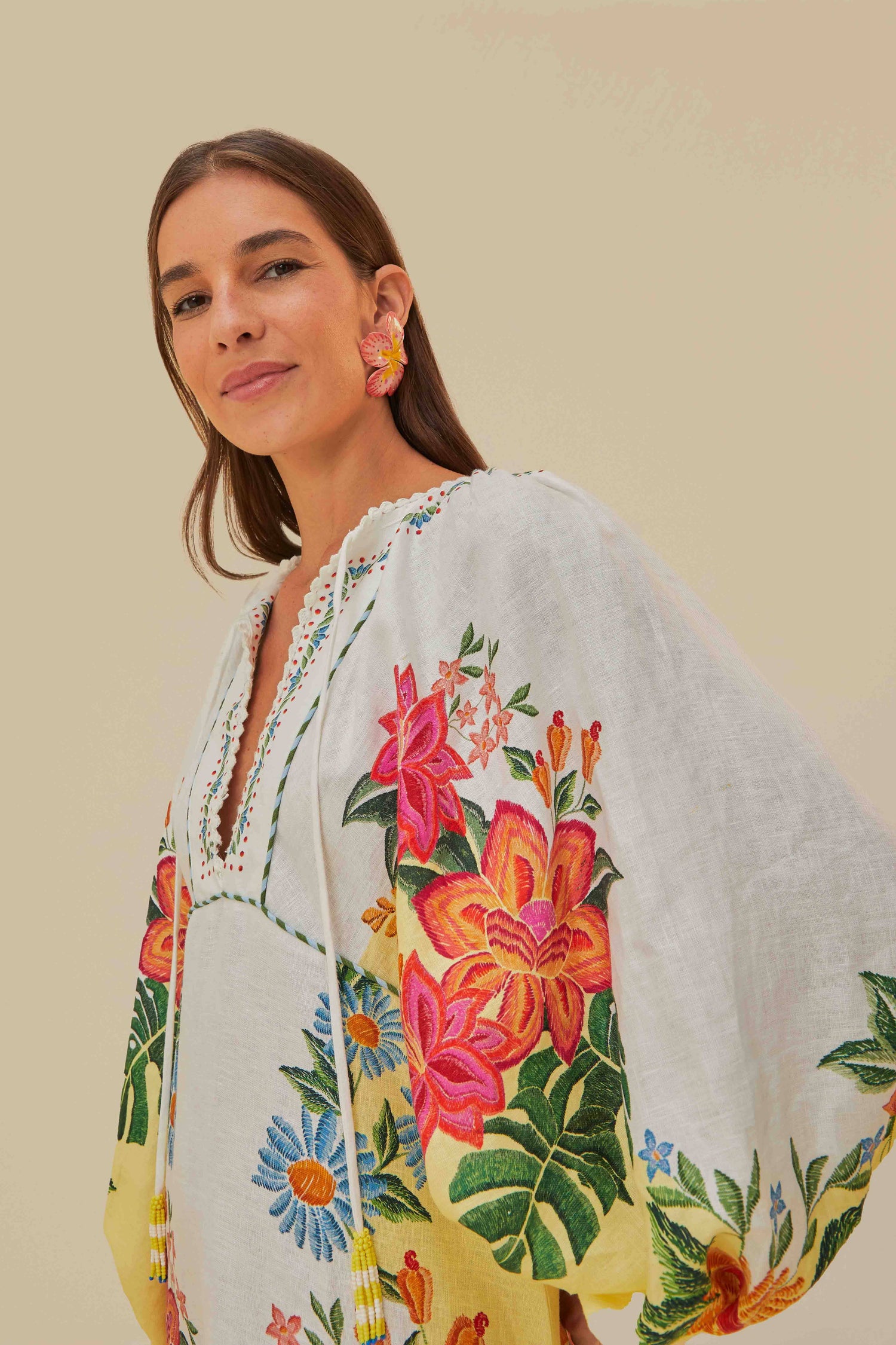 farm rio bloom maxi dress Off-White Bloom Garden Maxi Dress FARM Rio
