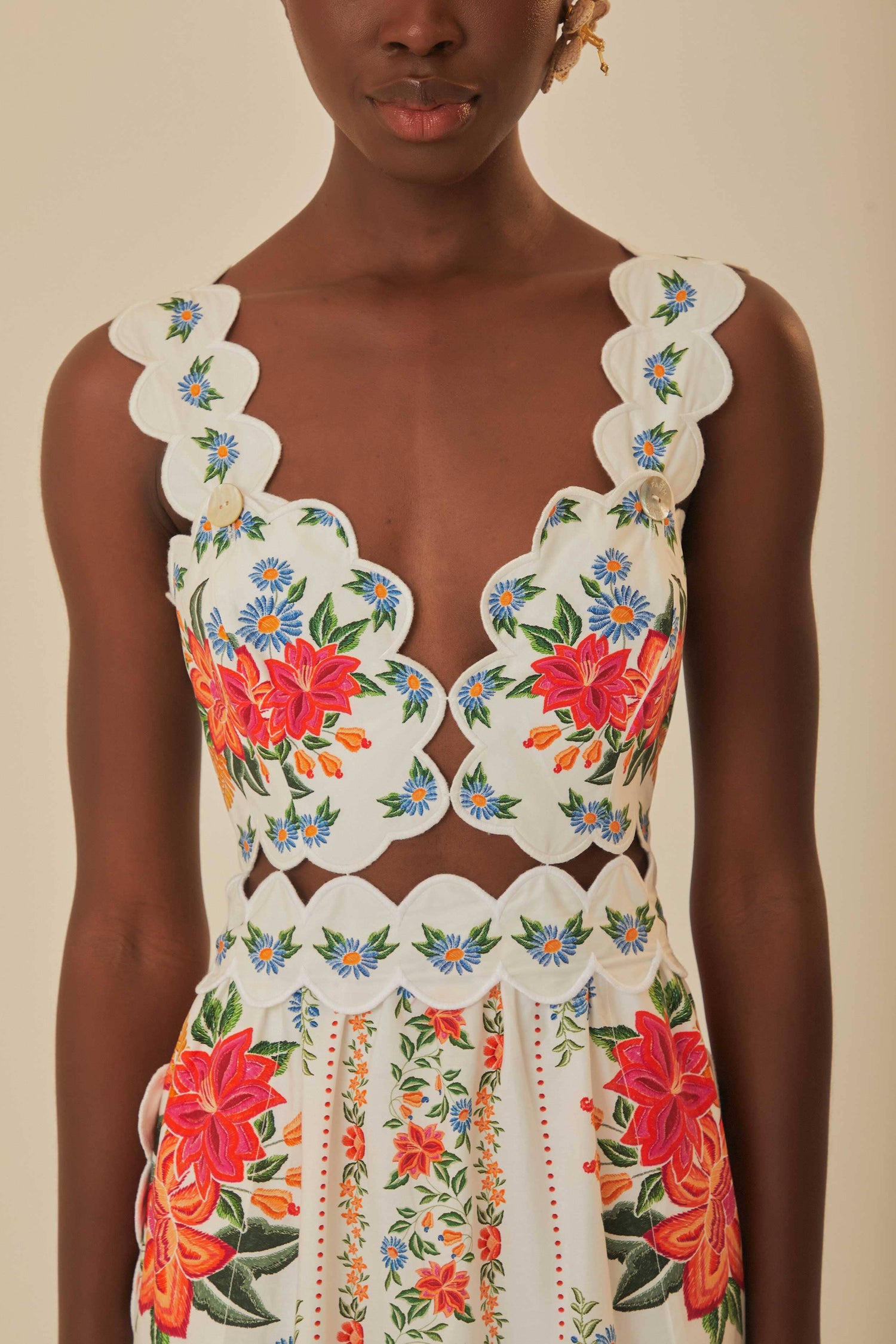 Off-White Bloom Garden Maxi Dress – FARM Rio Off-White Bloom Garden Maxi Dress – FARM Rio