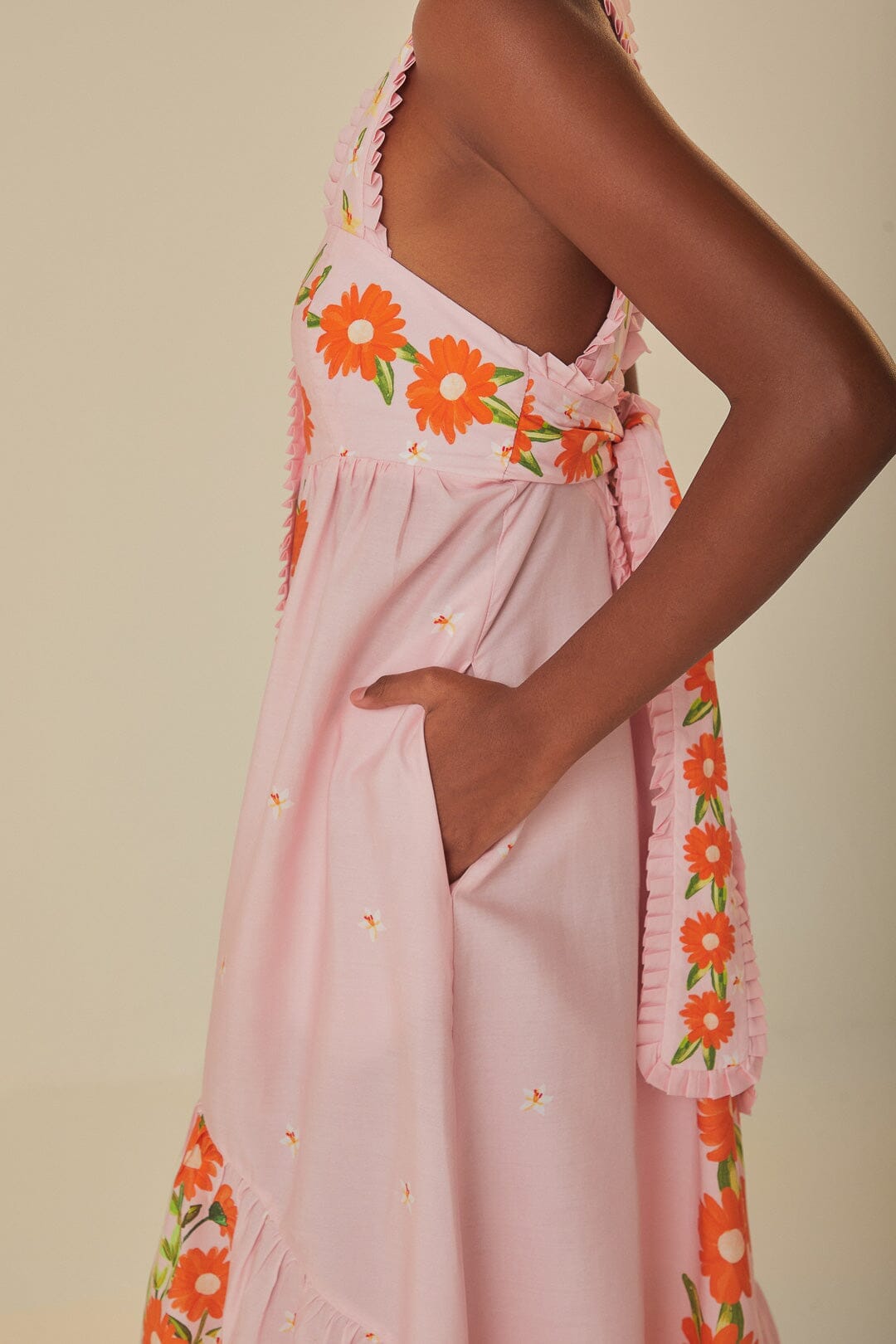 Pink Papaya Salad Maxi Dress FARM Rio Pink Papaya Salad Maxi Dress FARM Rio