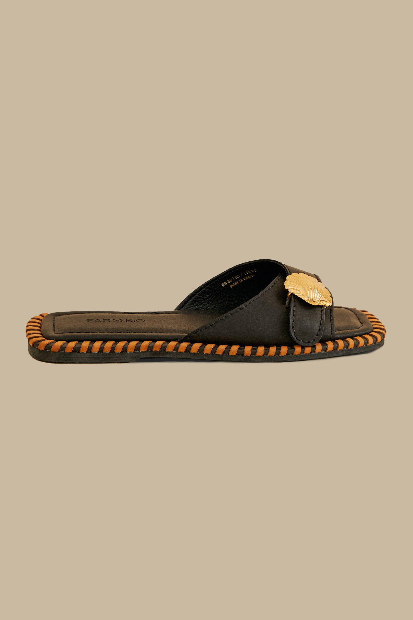 Pantoufle sandale noire