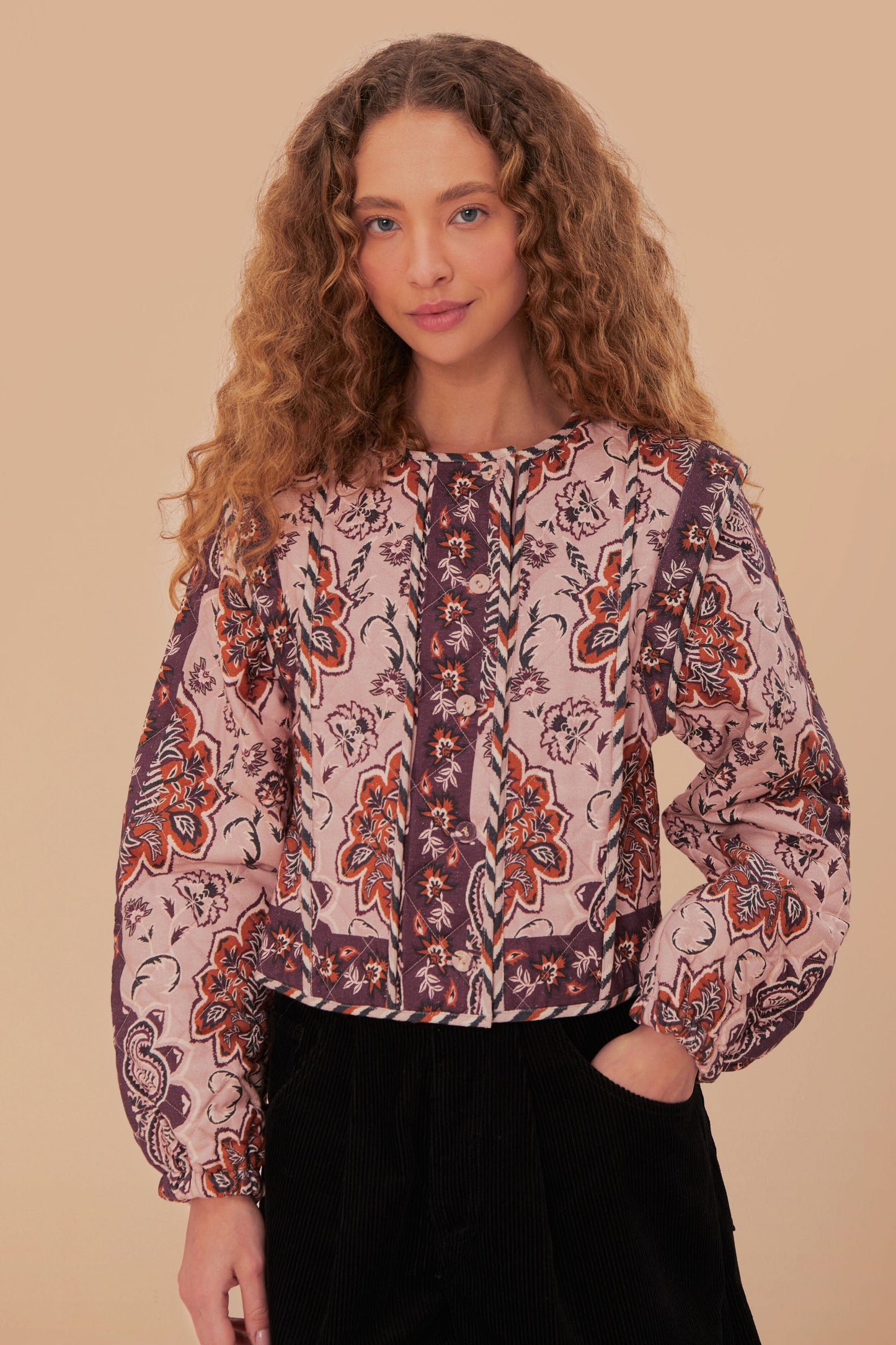 Veste à manches longues Glam Tapestry bordeaux