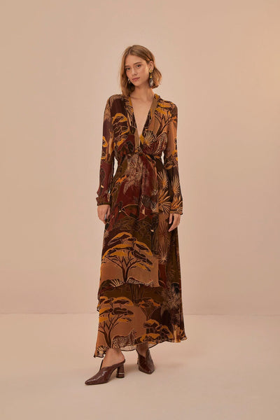 farm rio savana dream strapless midi dress Caramel Savana Dream Maxi Dress – FARM Rio