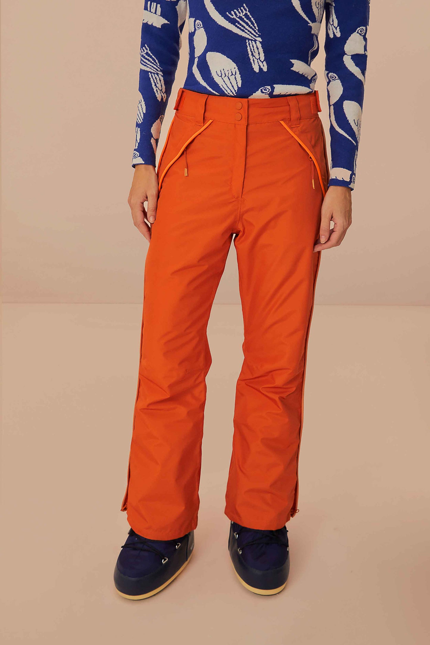 Orange Ski Pants