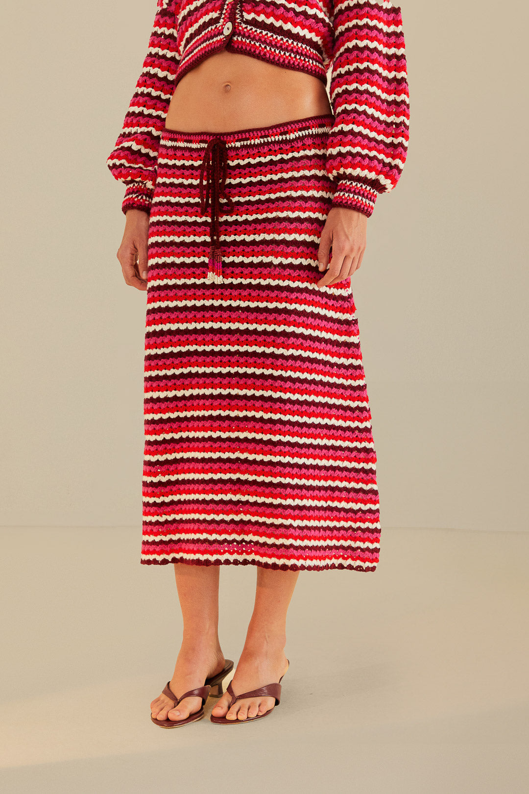 Colorful Stripes Crochet Skirt