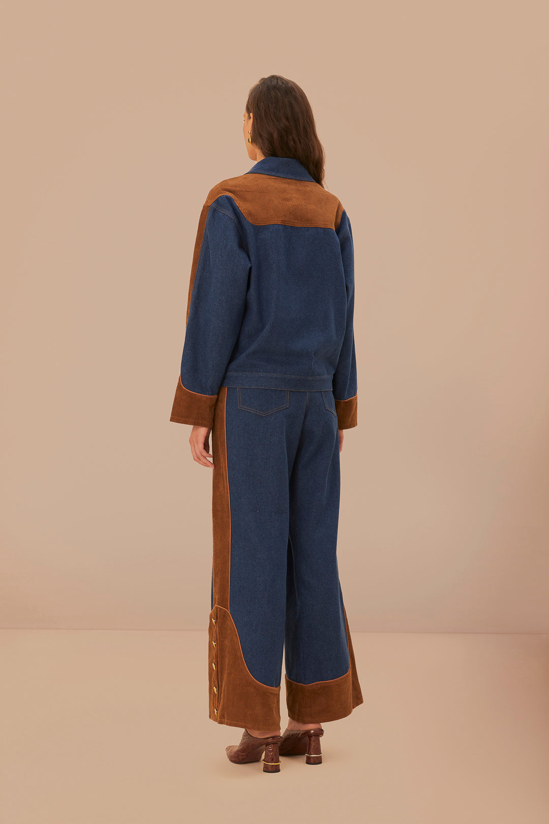 Western Denim Wide Pants Low Waisted