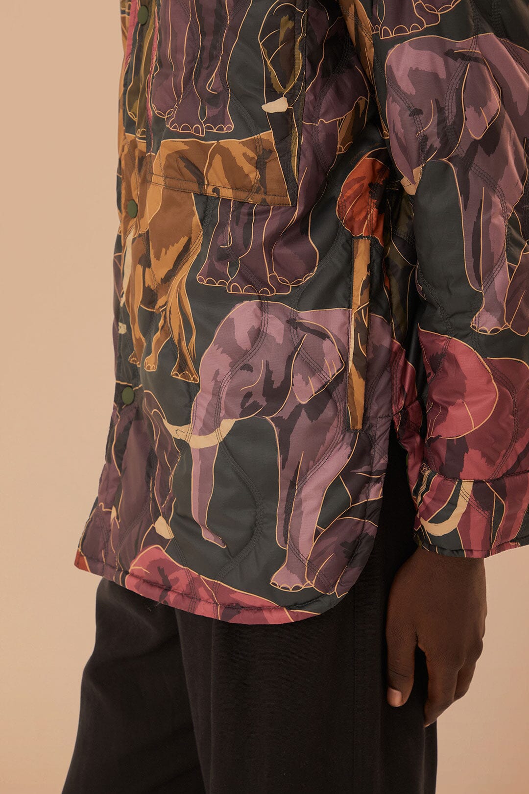 Chemise réversible à imprimé éléphants