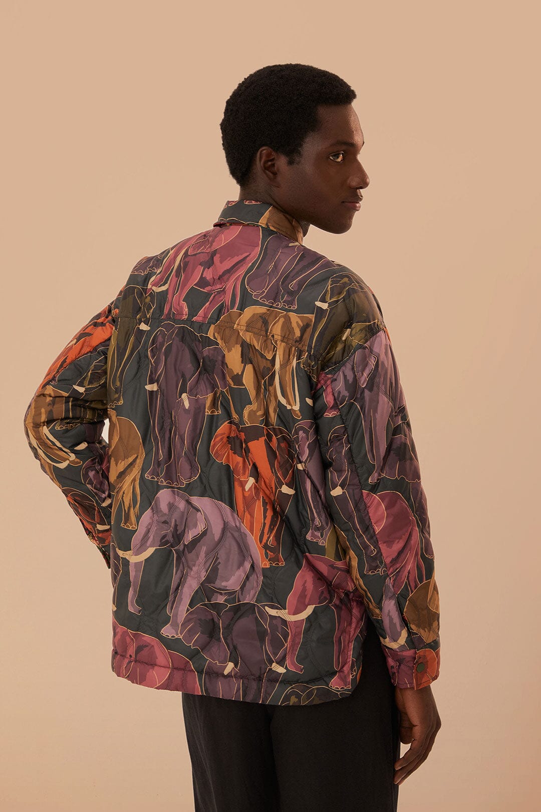 Elephants Reversible Puffer Shirt