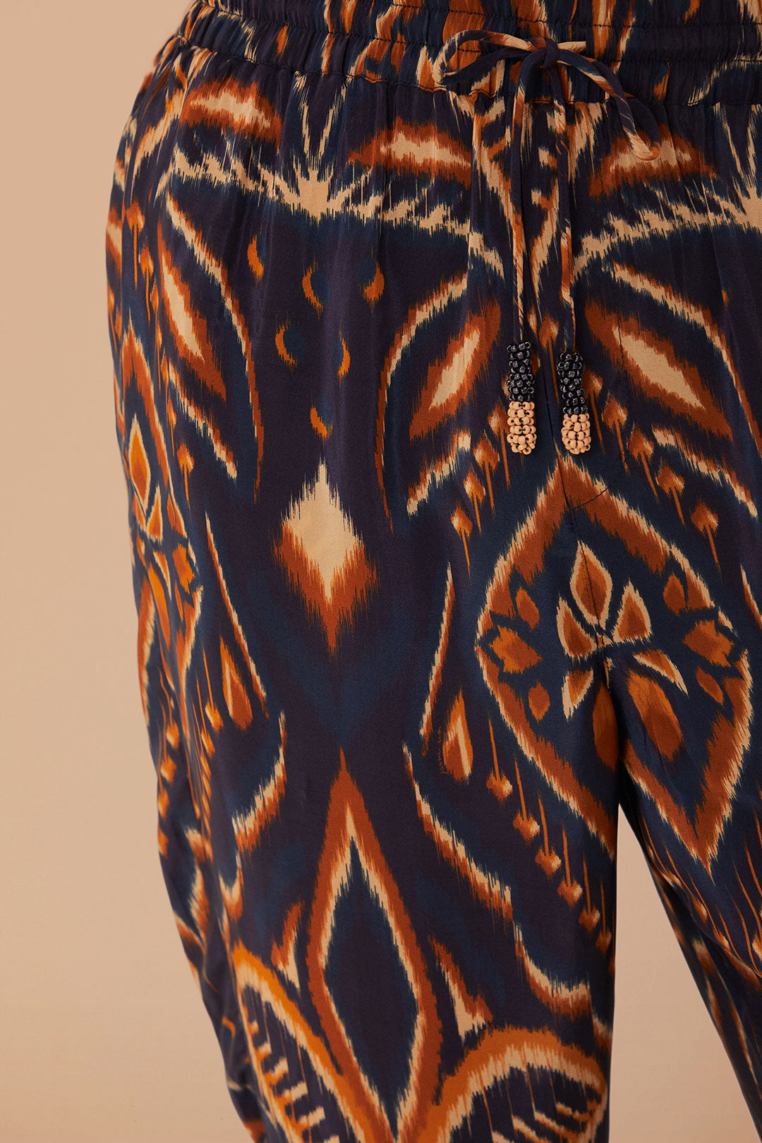 Pantalon Ikat Ananas Bleu