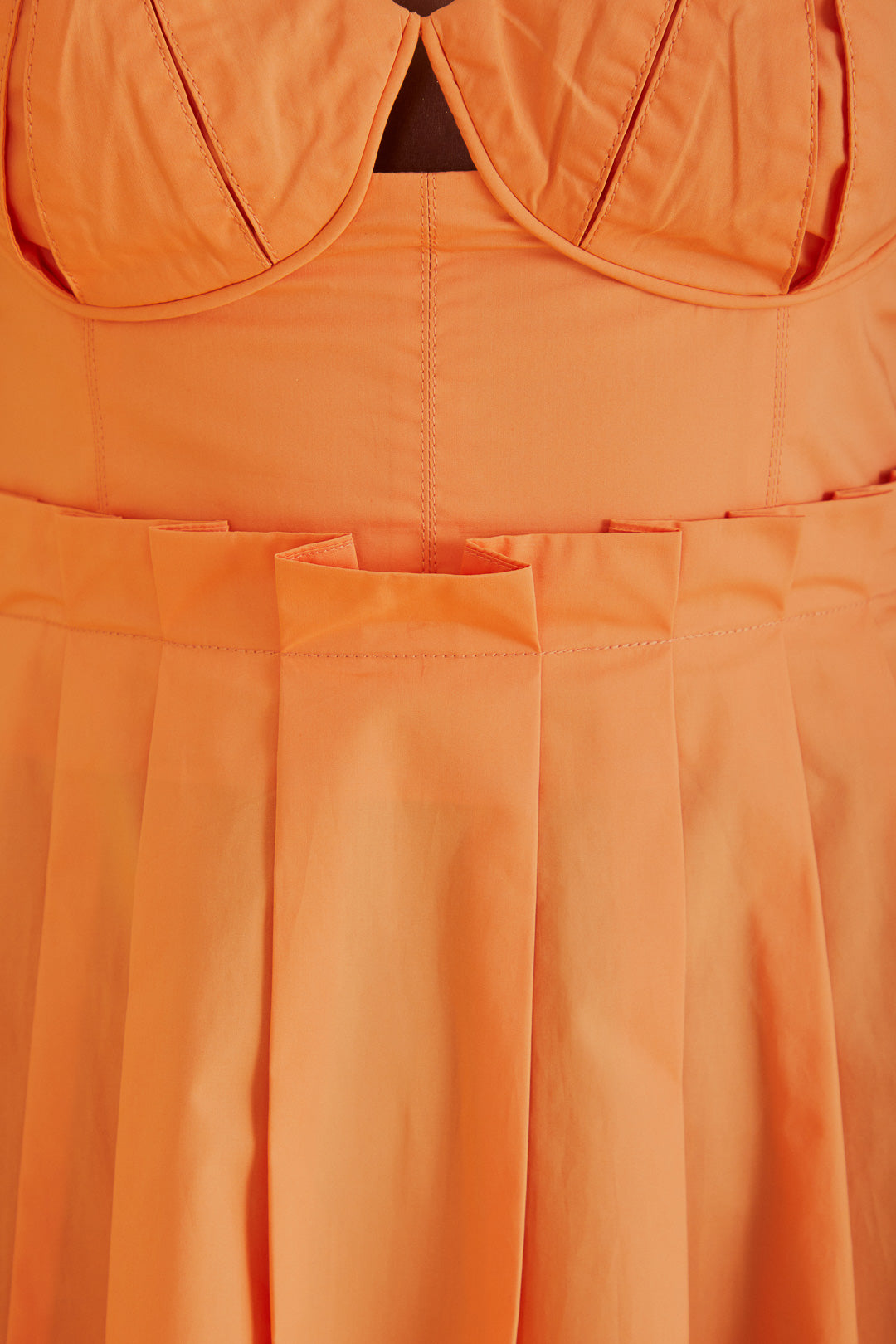 Bicolor Sleeveless Organic Cotton Midi Dress
