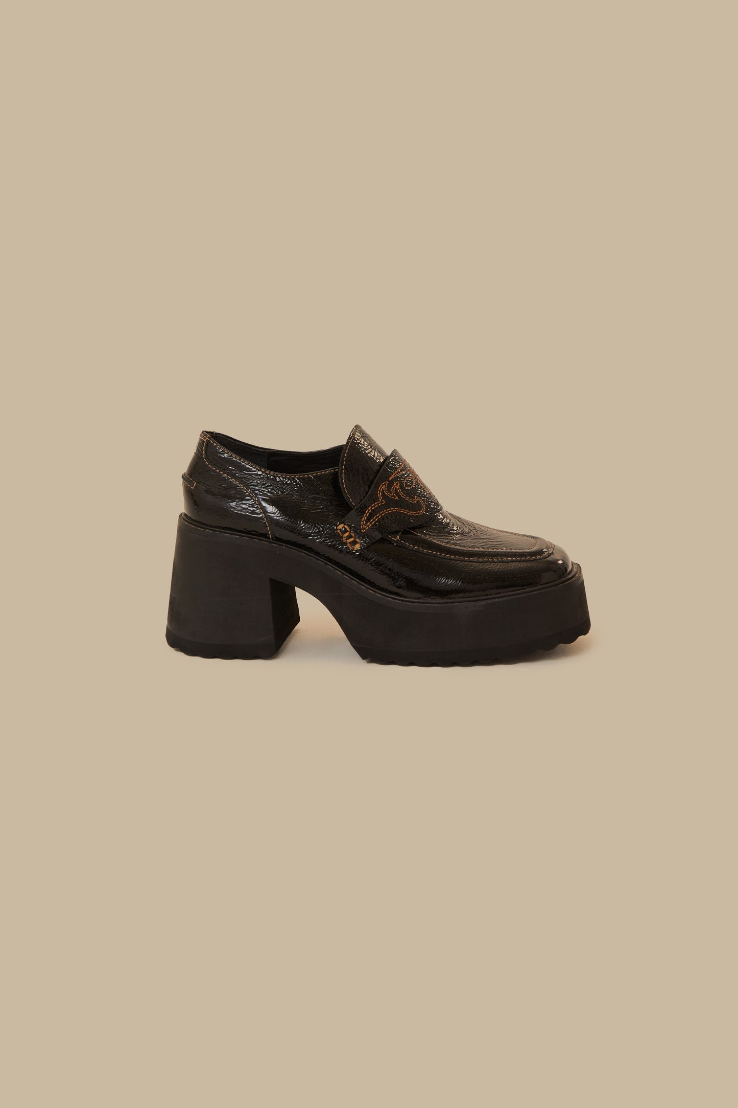 Black Platform Loafer