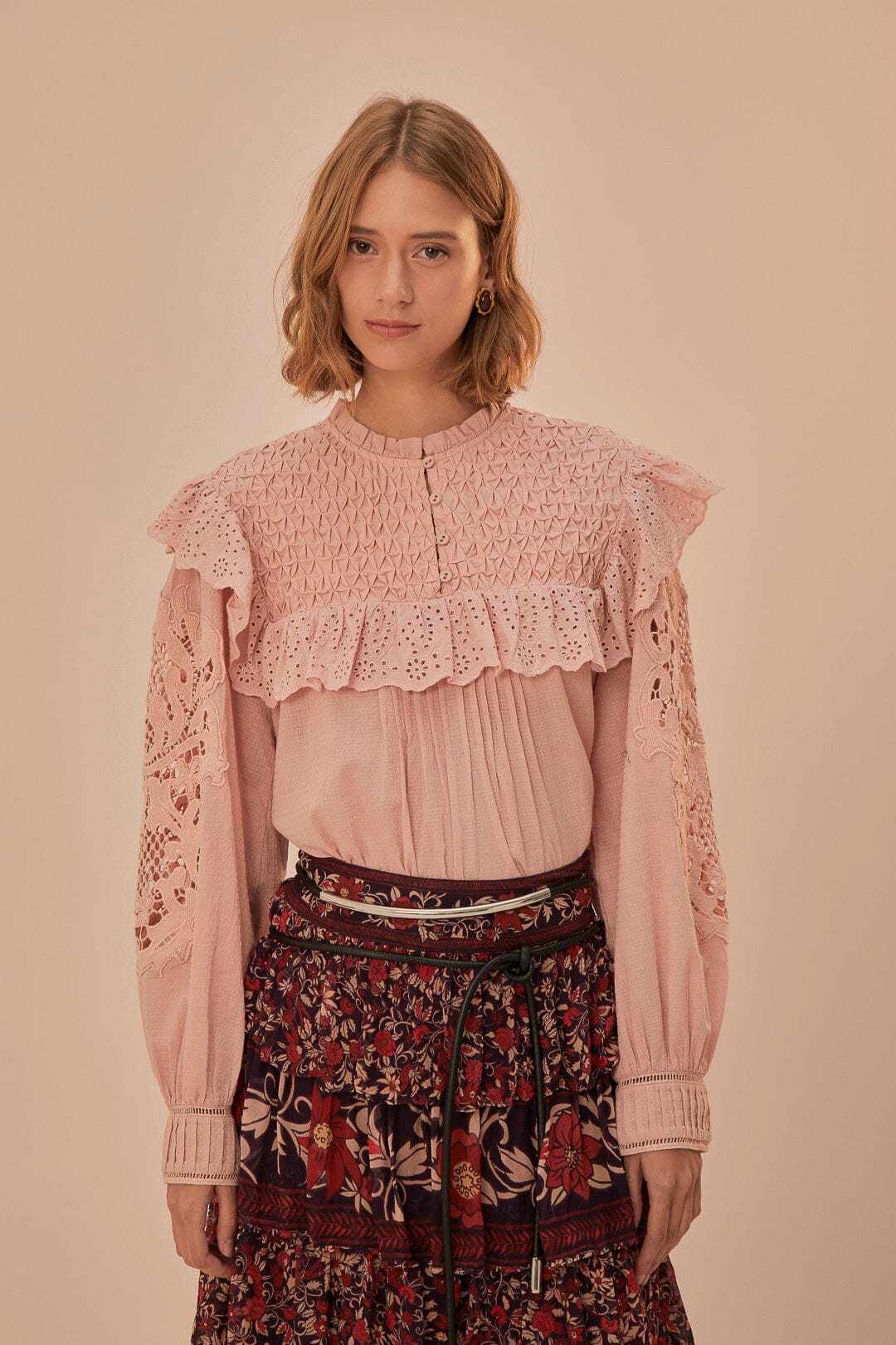 Rose Honeycomb Blouse – FARM Rio