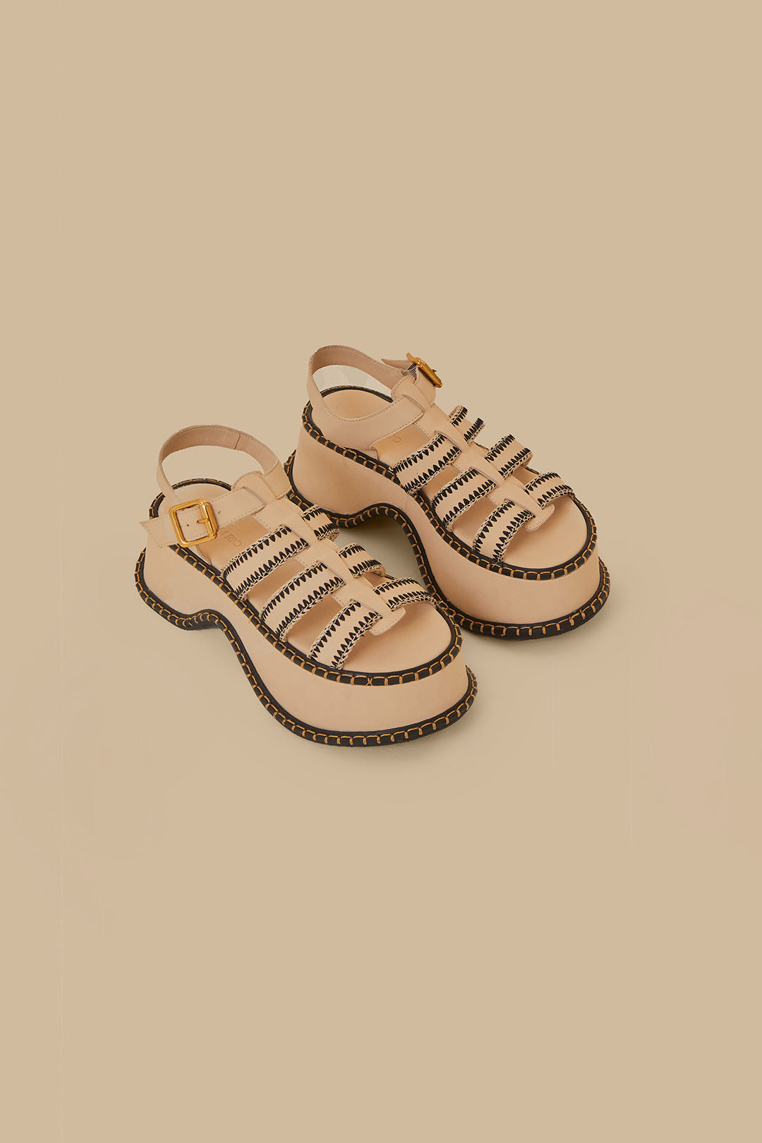 Off-White Artisanal Fisherman Platform Sandal