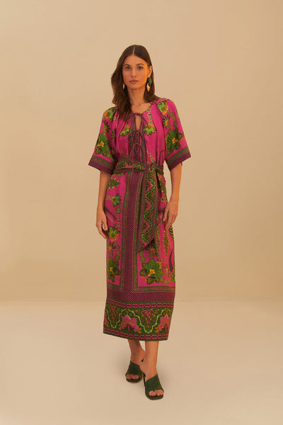 farm rio ana tapestry midi dress Off-White Fish Strap Maxi The dress features an invisible zipper closure to maintain a clean finish FARM Rio Pineapple Tapestry Midi