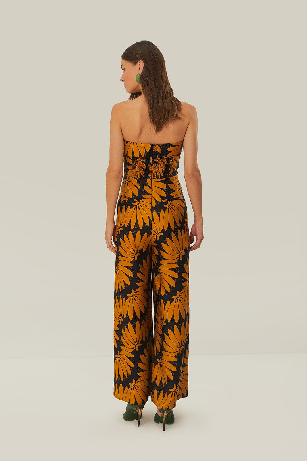 Yellow Copabanana Strapless Jumpsuit