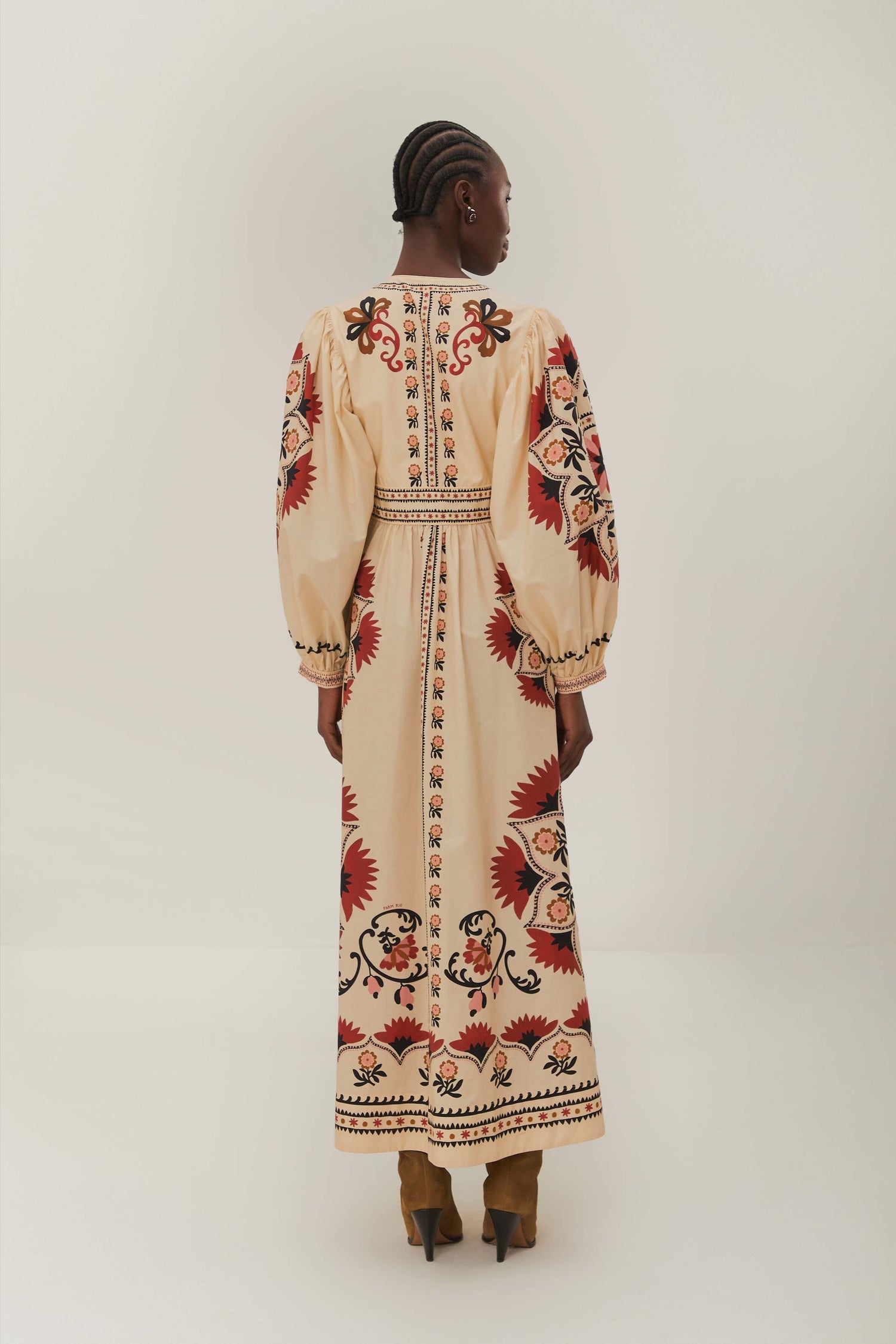 Cream Cashew Mandala Maxi Dress FARM Rio Cream Cashew Mandala Maxi Dress FARM Rio