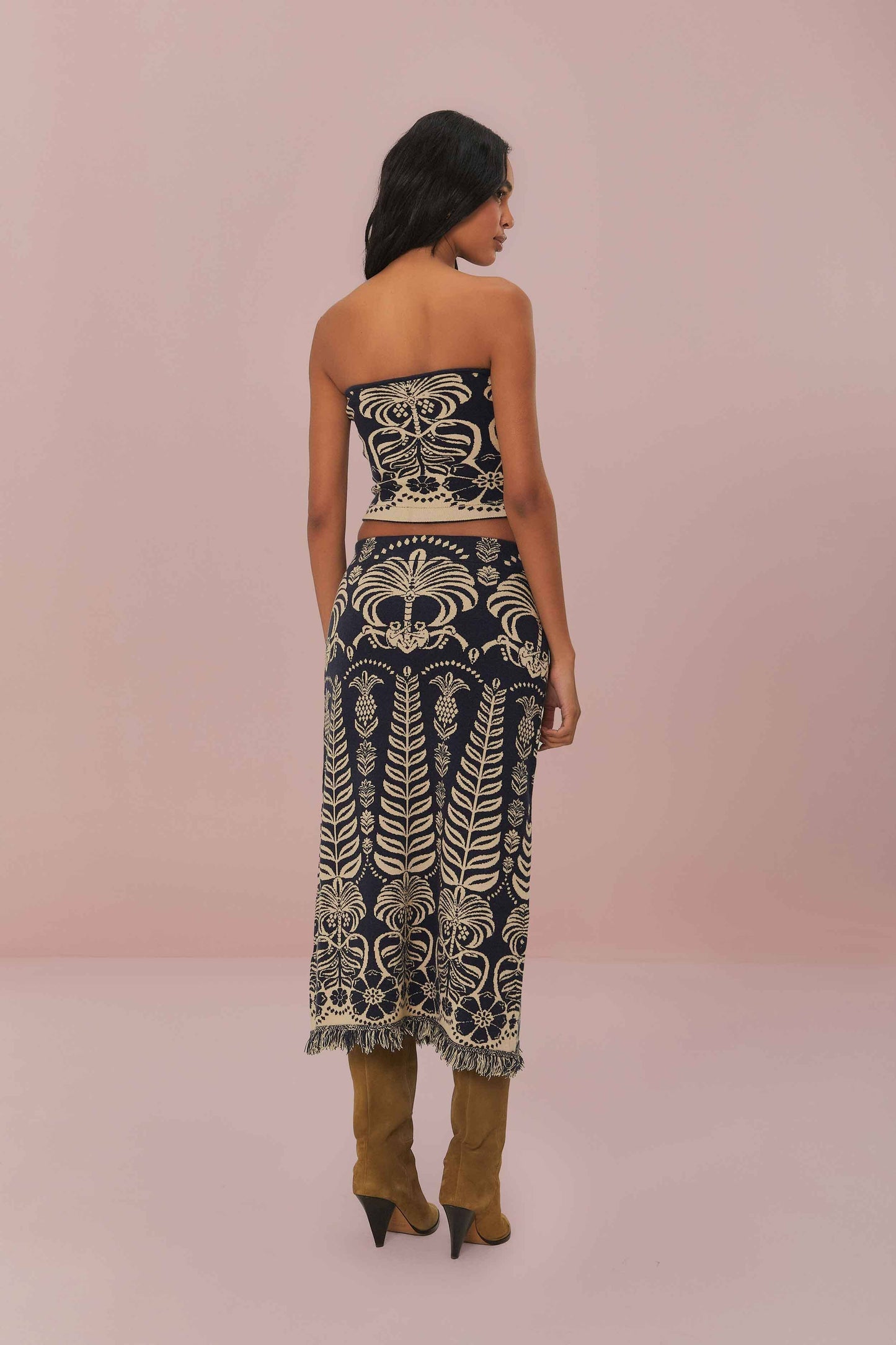 blue ainika tropical splendor mini dress Navy Blue Ainika Tropical Splendor Mini Dress FARM Rio